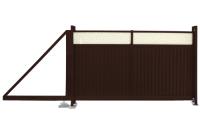 Ворота откат Эстет Плюс 2,0х3,5 RAL 8017/1014, зак (RAL 8017/1014)