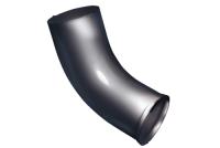 Колено стока GL PU 125/90 мм металлическое (RAL 7024)